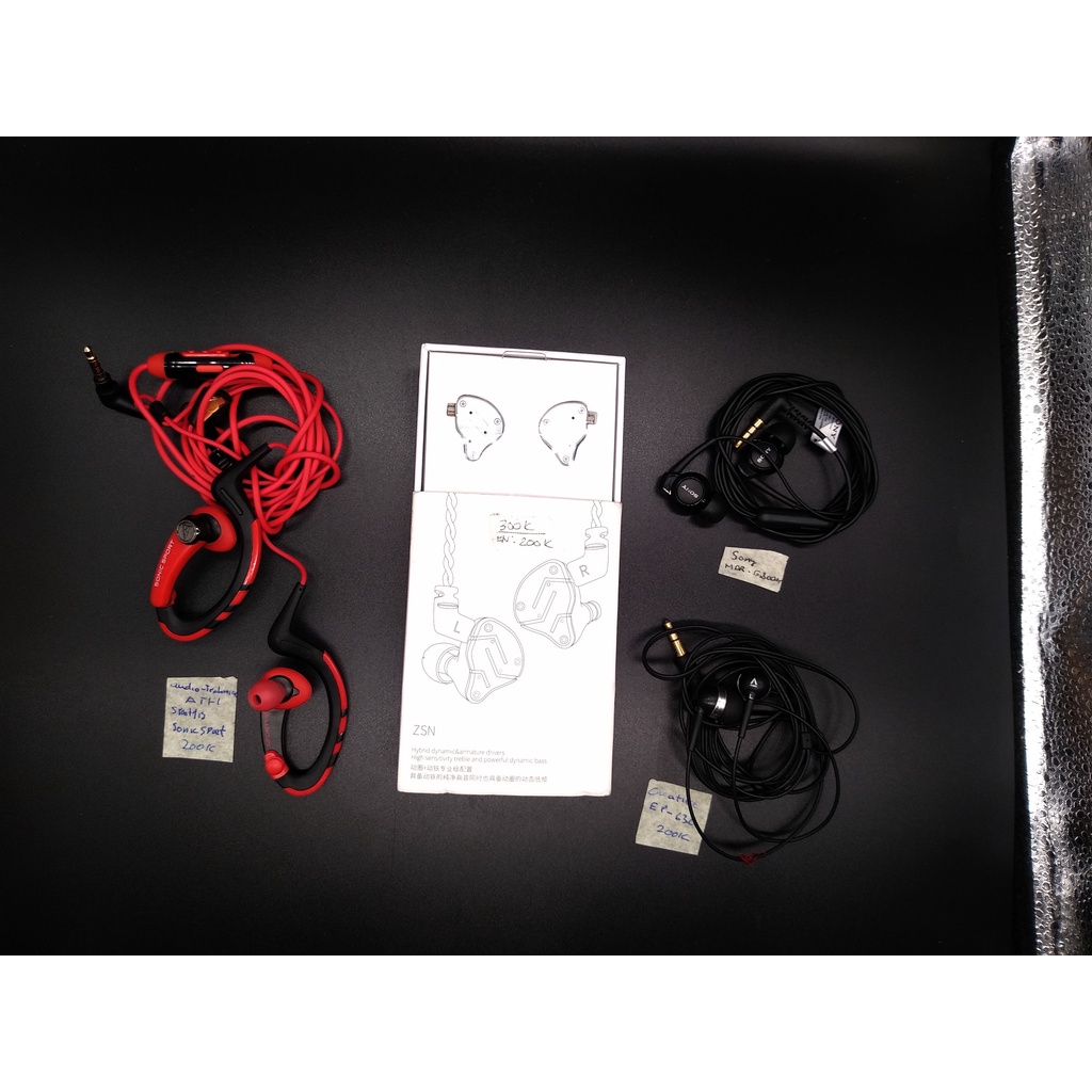 Tai nghe chất lượng, in-ear, earbuds các hãng Sony, Aiwa, audio-technica, Creative...