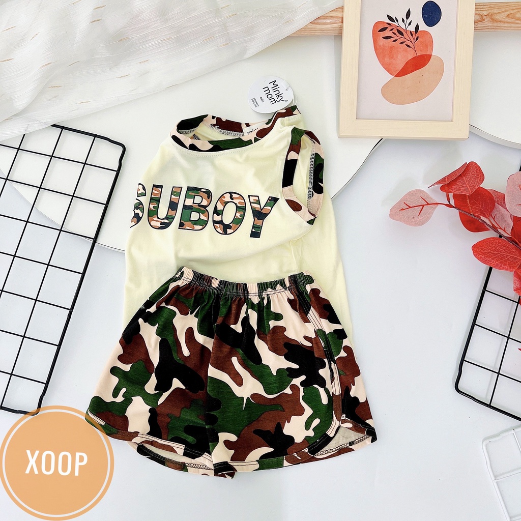 [ Đại Size 7-26kg] Bộ ba lỗ thun lạnh hàng minky mom họa tiết lính,suboy cho bé (SP002124 ) shop phúc yến