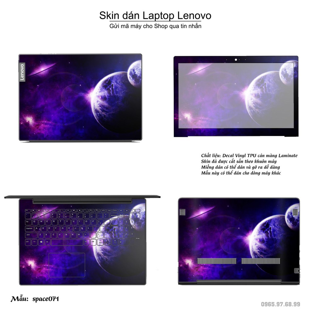 Skin dán Laptop Lenovo in hình không gian _nhiều mẫu 12 (inbox mã máy cho Shop)