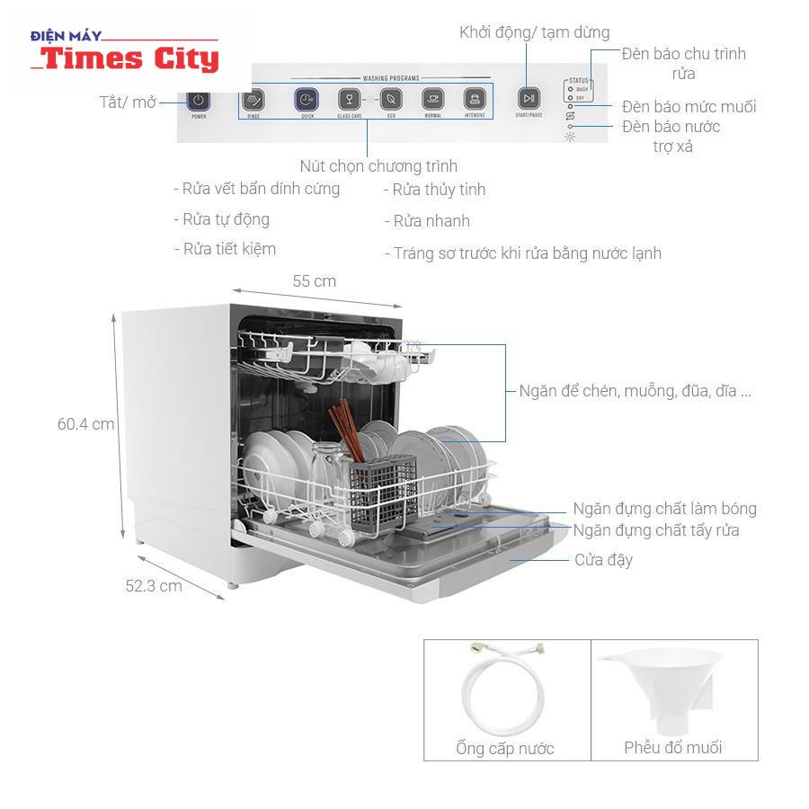 Máy rửa bát Electrolux 8 bộ ESF6010BW