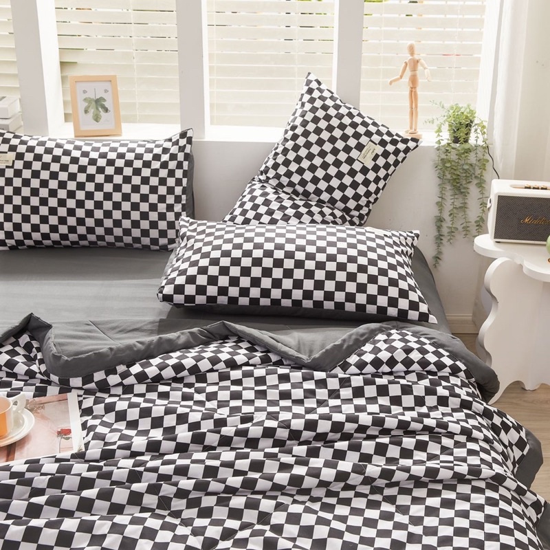 Set Chăn Ga Cotton Tc Chăn Chần Bông Mỏng, Chất Liệu Vải Mềm (shinbedding)