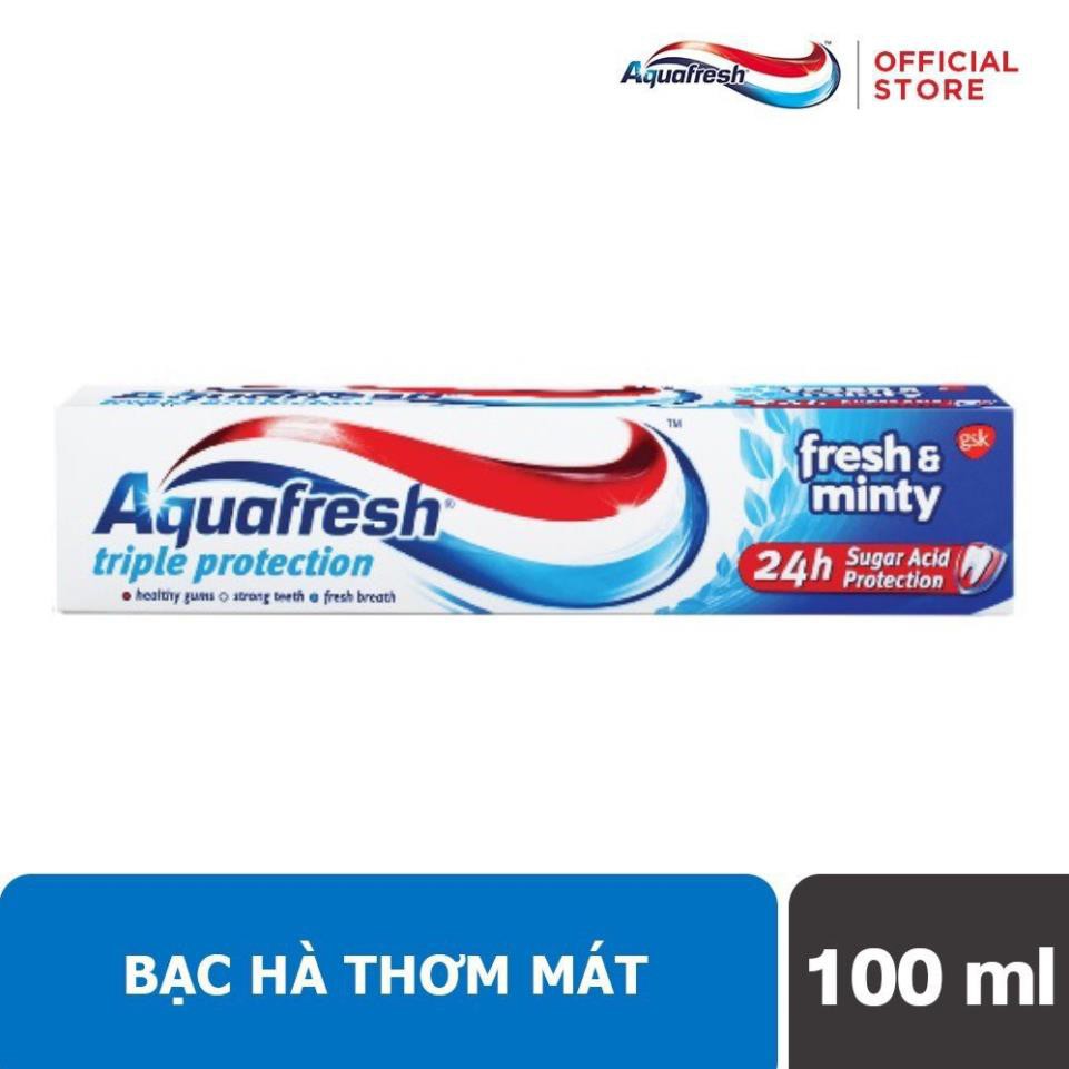 Kem đánh răng dạng ống Aquafresh 100ml, Kem đánh răng chính hãng an toàn