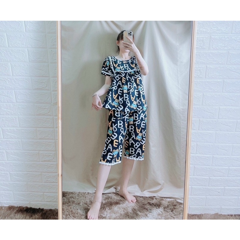 Bộ Tole Mẹ Tay ngắn quần lửng babydoll  size 40kg đến 68kg
