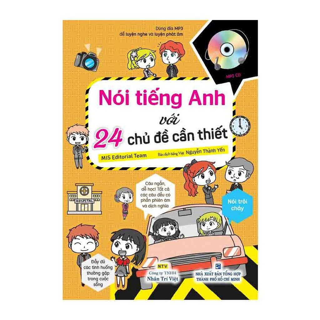 Sách - Nói Tiếng Anh Với 24 Chủ Đề Cần Thiết (Kèm 1 Đĩa MP3) - NTV