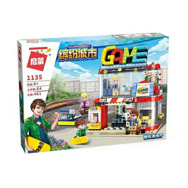 Bộ lắp ráp lego thành phố sôi động sắc màu