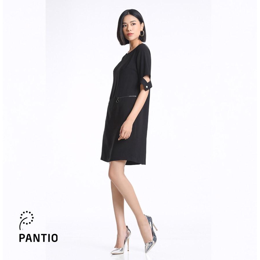 FDC52453 - Đầm công sở túi khoá hai bên - PANTIO