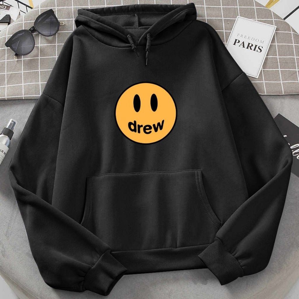 Áo nỉ bông Hoodie Drew mặt cười form rộng Có ảnh thật, áo hoodie unisex thời trang siêu chất BeoShop