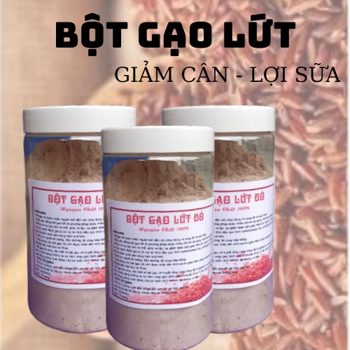 BỘT GẠO LỨT NGUYÊN CHẤT RANG THƠM (GIẢM CÂN - LỢI SỮA) hộp 500g