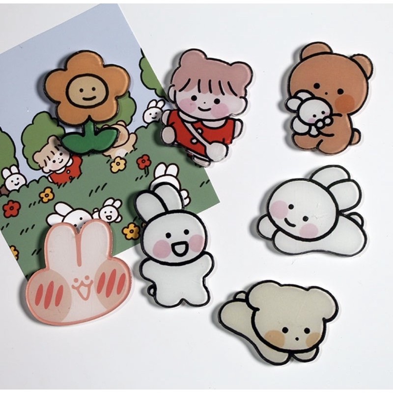 Huy Hiệu Balo, Pin Cài Áo Cartoon Badge Nhật Bản Cho Bé Đáng Yêu ( Giao Ngẫu Nhiên)