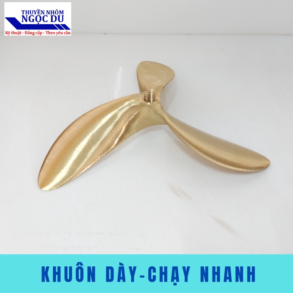 Chân Vịt Đồng 3 Cánh 6.5HP, Lỗ Ren 16, Đường kính 22cm, Chân Vịt Chạy Thuyền, Chạy Xuồng