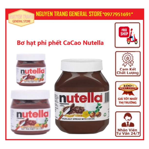Bơ hạt phỉ phết CaCao Nutella các size
