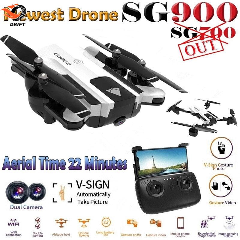 Bộ flycam Drone SG900 4CH 6 trục camera kép HD 720P tích hợp định vị quang học chuyên dụng