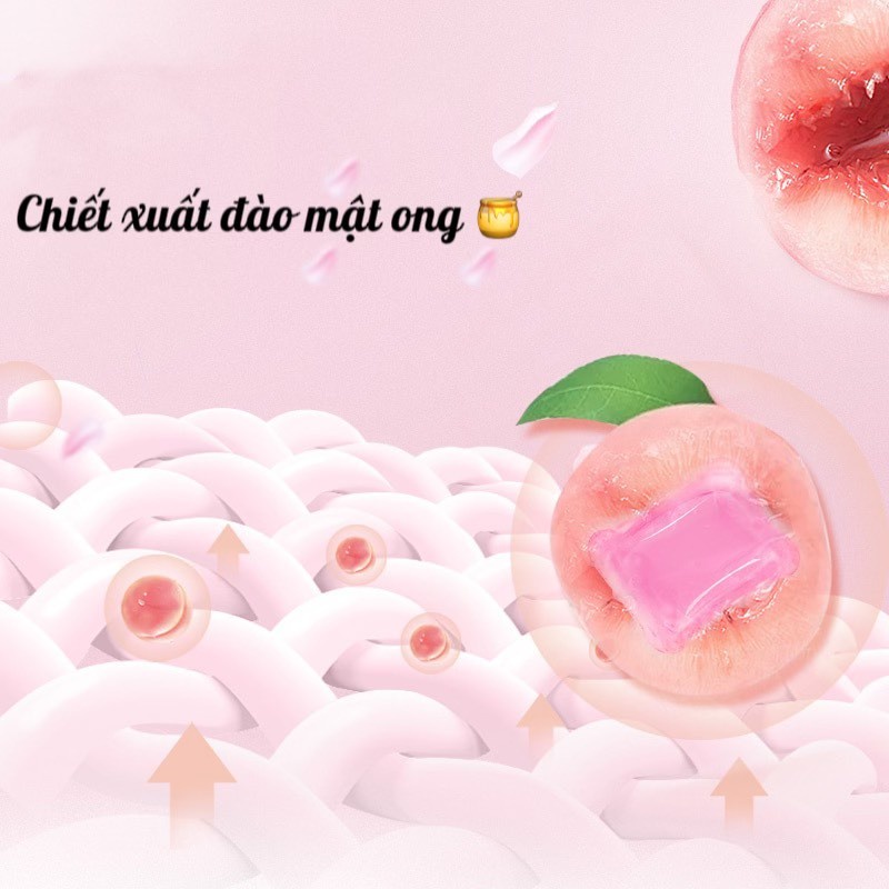 Viên Giặt Quần Áo CozyBin GelBall Hương Đào Nhiệt Đới Gói 20 Viên giặt xả giữ màu quần áo, lưu hương lâu 24h VGD02