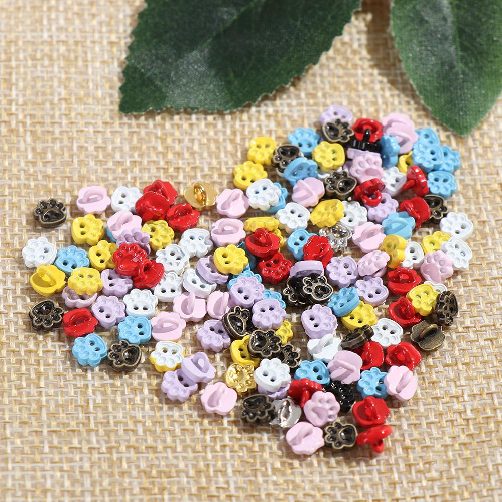 Set 20 Nút Áo 1/2 Lỗ Mini Nhiều Màu Cho Búp Bê