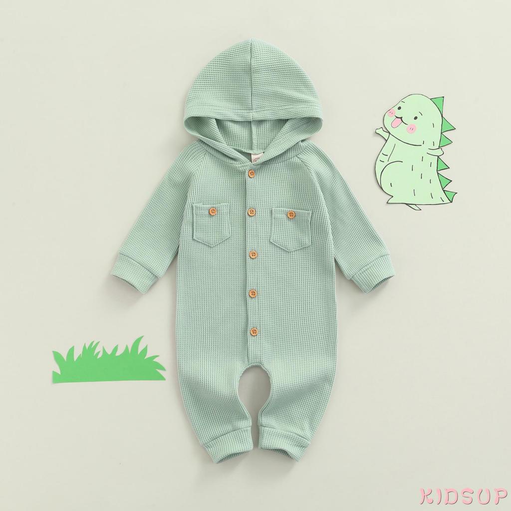 Áo liền quần có nón tay dài đáng yêu cho bé