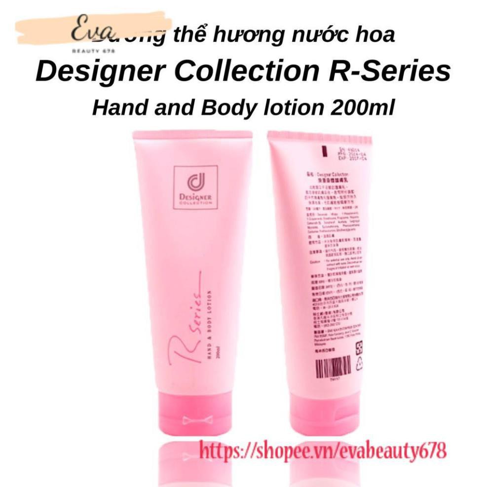 Dưỡng thể hương nước hoa Designer Collection R-Series Hand and Body lotion 200ml