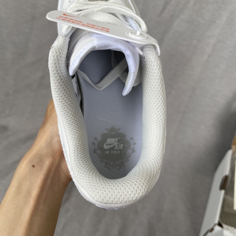 Af1 trắng full hàng cao cấp, af1 full white cao cấp, giày thể thao sneaker nam nữ, lót CODE