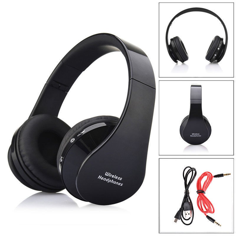 Foldable Wireless Stereo Bluetooth Headset Headphones +Mic For iPhone Samsung PC