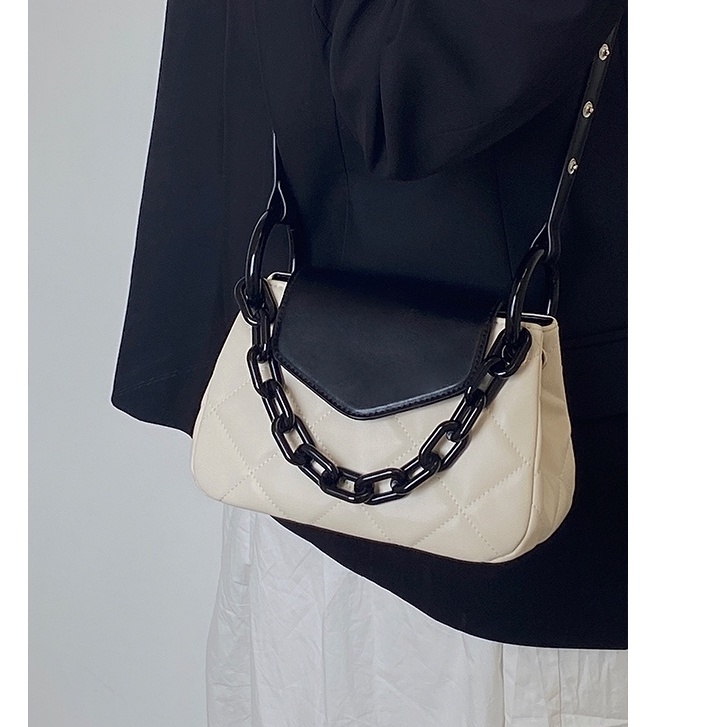 Túi Đeo Chéo Thêu Họa Tiết Hình Thoi Phong Cách Mới Cho Nữ