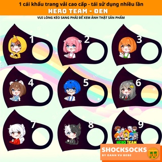 🔥1 CÁI KHẨU TRANG VẢI HERO TEAM - TRẮNG/ĐEN 🔥