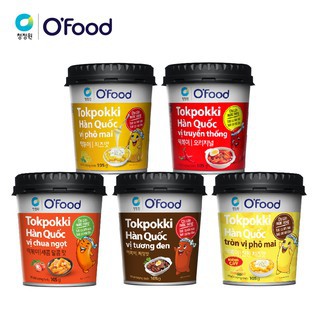 [ĐỦ VỊ] Tokpokki ăn liền Hàn Quốc O'food hộp 105g (vị truyền thống, vị phô mai cay, vị tương đen, vị chua ngọt)