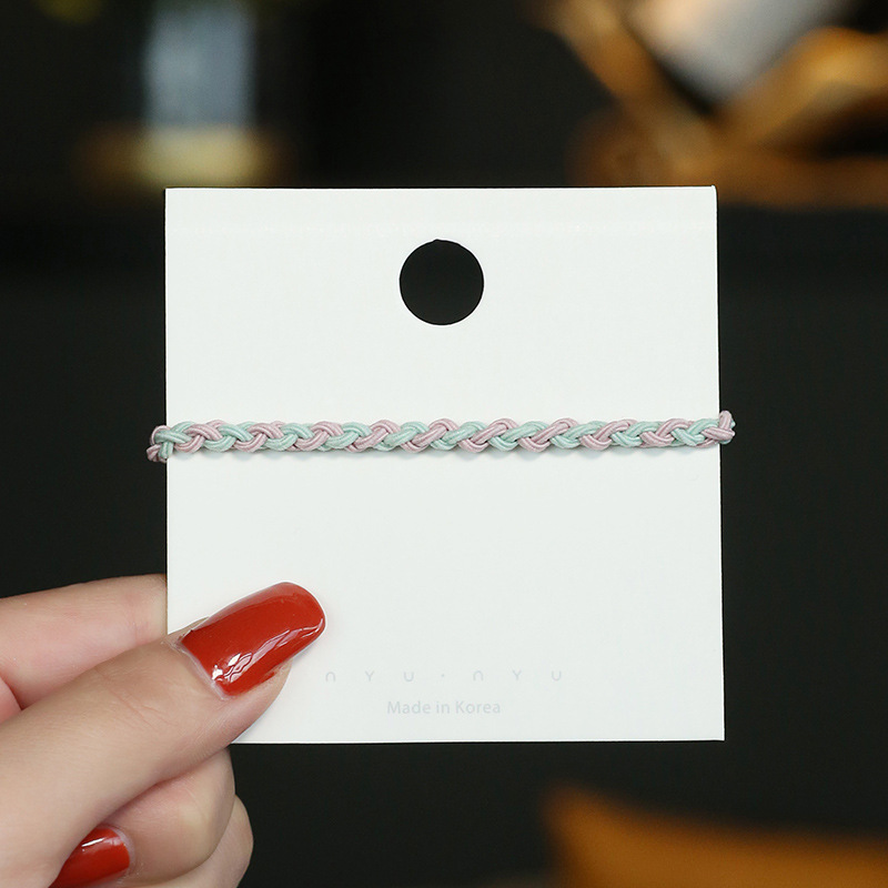 Dây cột tóc dệt thủ công phong cách Hàn Quốc INS đầy màu sắc cổ điển cho nữ