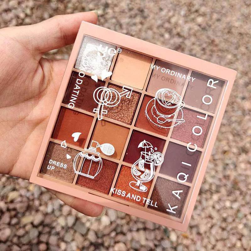 (Hàng Mới Về) Bảng Phấn Mắt 16 Màu Ánh Kim Lấp Lánh Trang Điểm Chuyên Nghiệp | BigBuy360 - bigbuy360.vn