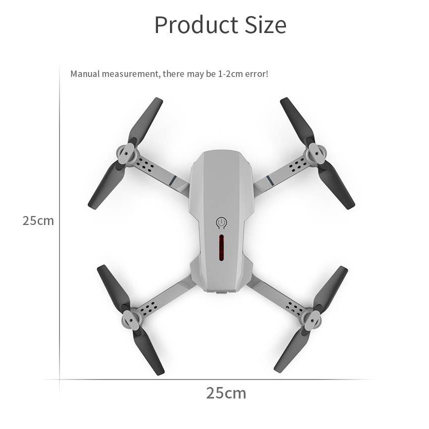 Flycam E88 Pro mini, camera 4K truyền hình ảnh trực tiếp về điện thoại, Wifi FPV bản 2021 tặng kèm balo đựng chống sốc