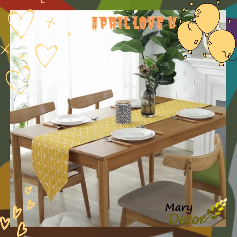 KHĂN RUNNER MARY DECOR - HỌA TIẾT VÀNG KR-E01