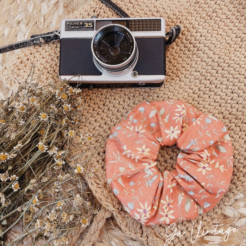 Cột tóc Gà Vintage ghép vải quilt