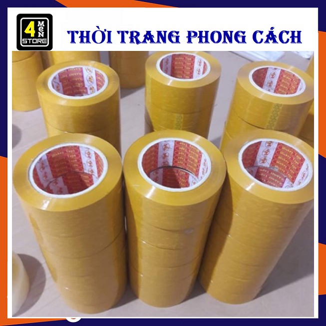 Sét 6 Cuộn Băng Keo Đục ( Vàng ) - Bộ 6 Cuộn Băng Keo Vàng Loại 200g - 100y