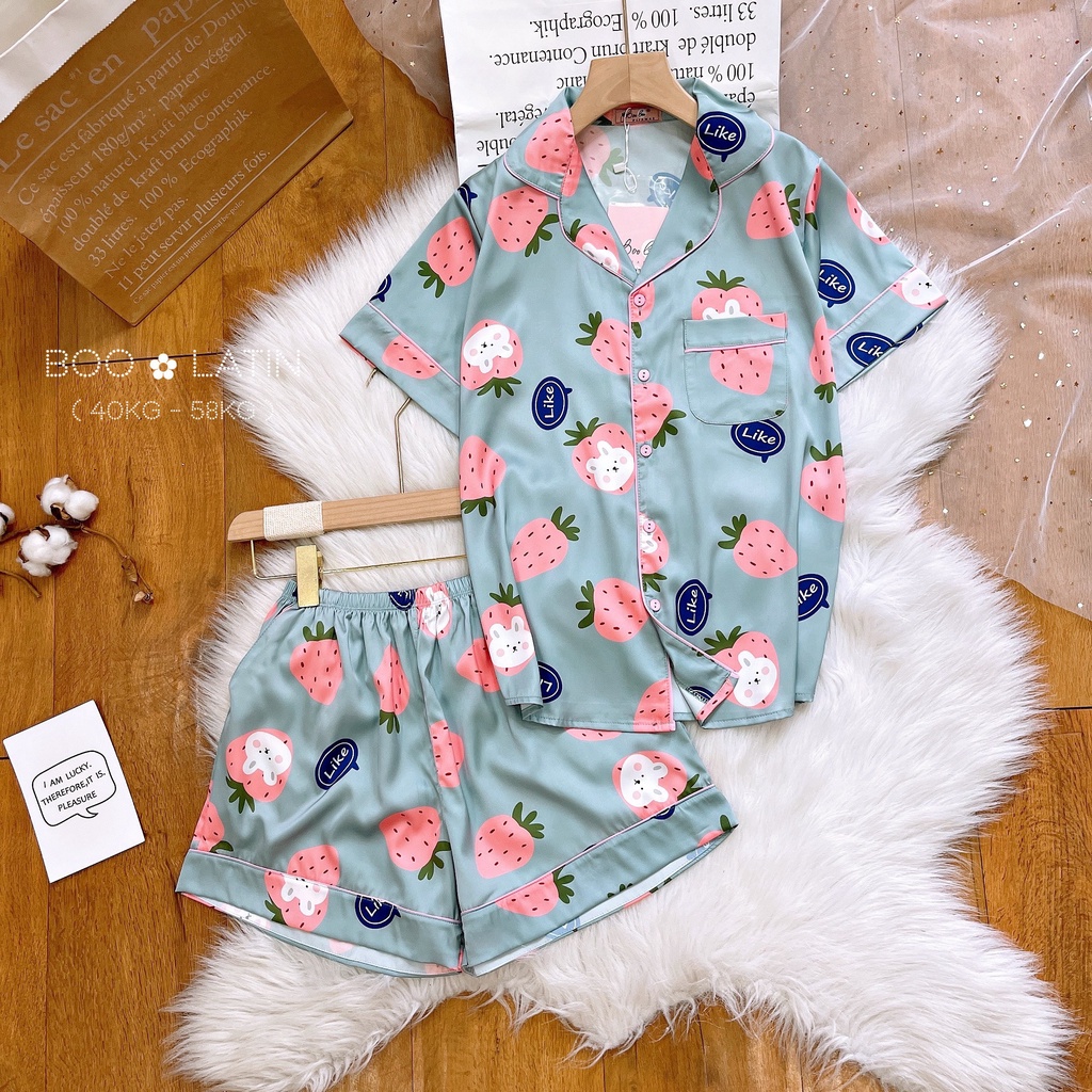 Đồ bộ pijama mẫu siêu dễ thương, chất liệu latin cao cấp