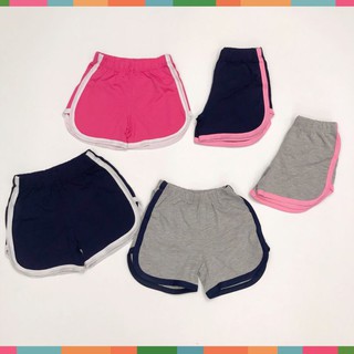 [Dáng Thể Thao] Quần Đùi Bé Gái, Size 1-8, Hàng Made In Vn, Chất Cotton Xuất Dư Đẹp, Viền 2 Bên Khỏe Khoắn