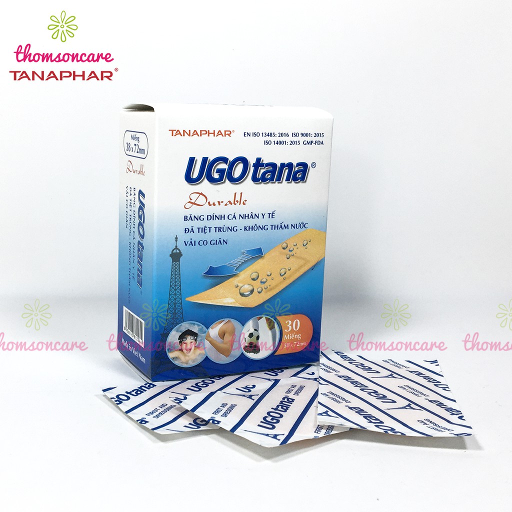 Băng vết thương cá nhân Ugotana - băng dính y tế chống nước, bằng vải, sơ cứu khi đứt tay