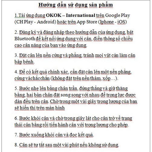 Cân Điện Tử Thông Minh Kết Nối Bluetooth Đo Chỉ Số Cơ Thể Phân Tích Lượng Mỡ Cơ Thể Cân Đo Sức Khỏe Dùng Sạc USB VT268