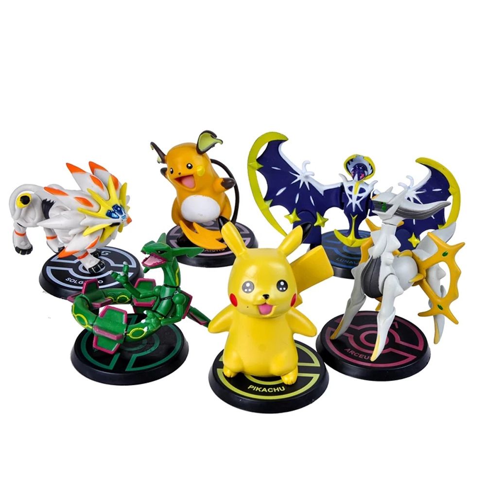 Set 6 mô hình nhân vật phim hoạt hình Pokemon bằng PVC