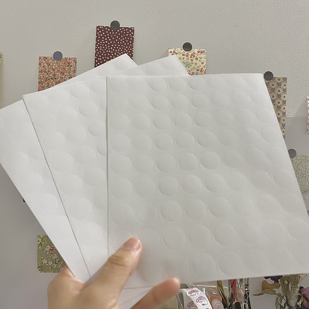 Set 3 sticker TRắng Tô Màu Tùy Thích - Trang Trí Sổ/ Toploader