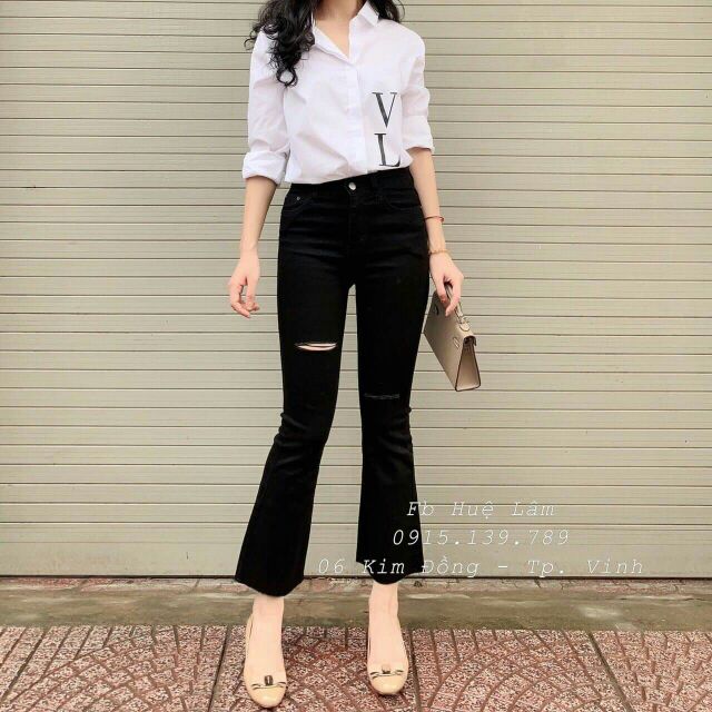 Freeship 99k TQ_Quần jean ống loe