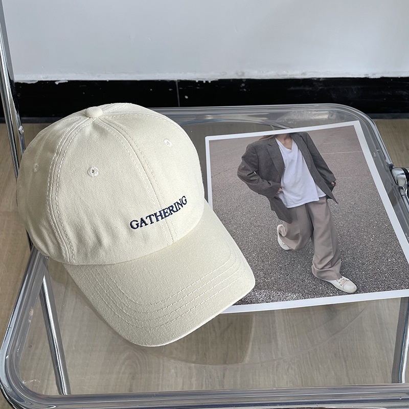 Mũ Lưỡi Trai Thêu Chữ Phong Cách Hàn Quốc Cổ Điển 19141