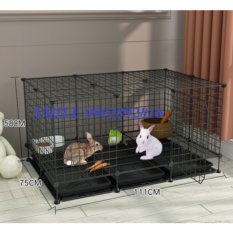 [TẶNG BÚA GỖ] COMBO CHUỒNG, LỒNG LƯỚI THÉP LOẠI LỚN 1,1M DÀNH CHO CHÓ MÈO THÚ CƯNG ĐA NĂNG