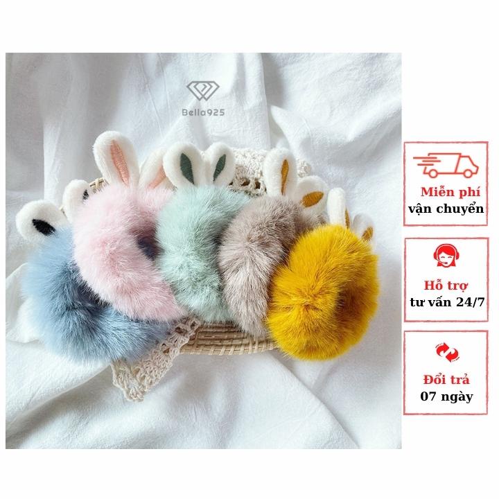 Dây buộc tóc Bella925 combo 2 chun buộc tóc hình tai thỏ dễ thương