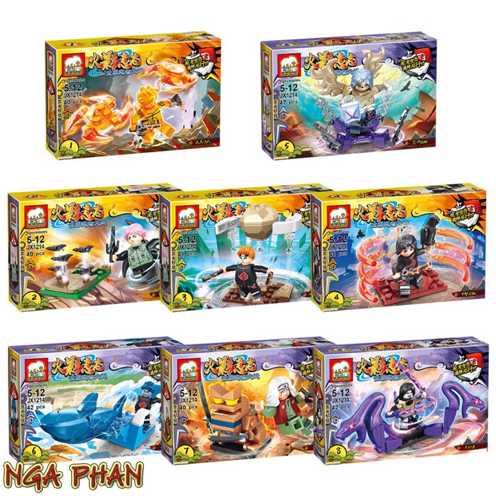 Combo 2 Nhân Vật Ninja Naruto Đại Chiến Nhẫn Giả Đồ Chơi Xếp Hình Lắp Ráp Lego Elephant
