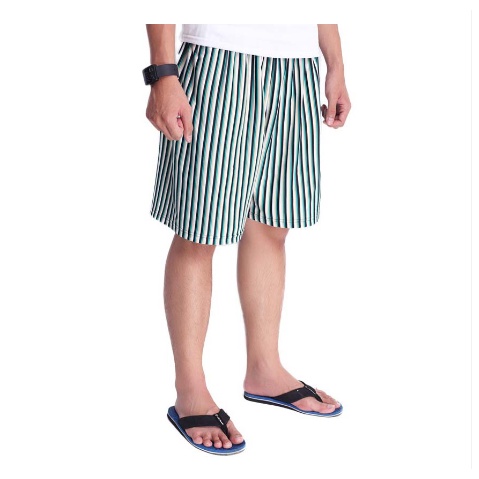Quần Đùi Nam Kẻ Sọc Trắng Thun Co Giãn Có Túi Sau Mặc Ngủ,Mặc Nhà Thoáng Mát Size từ 45 - 90kg DUITAM