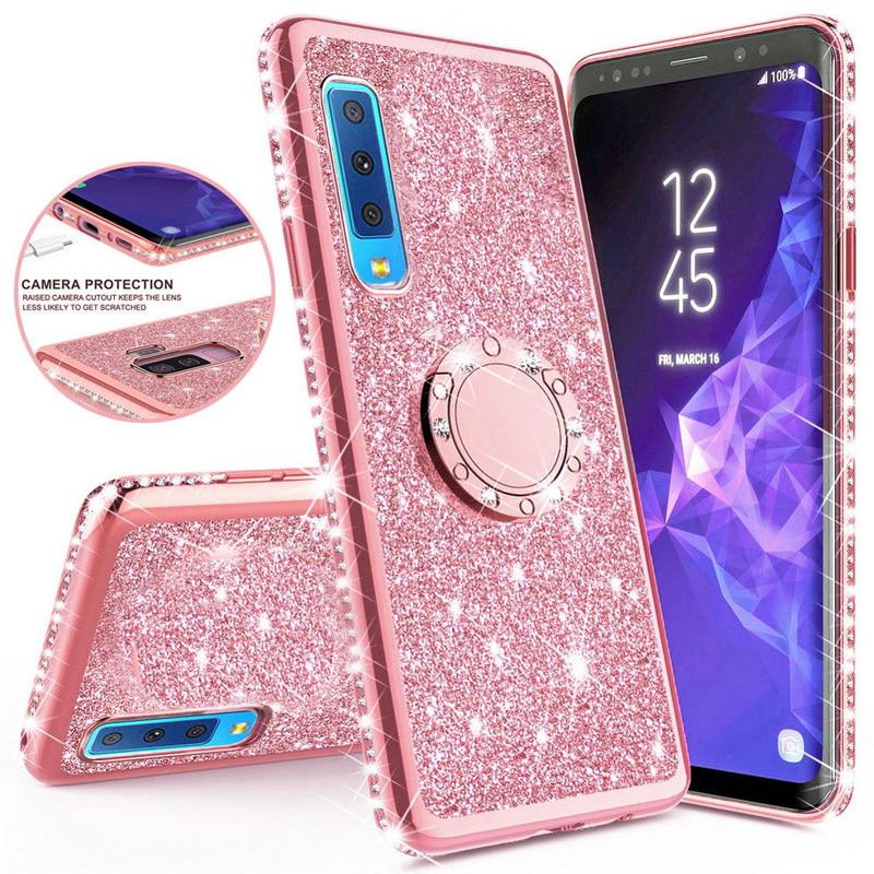 Ốp điện thoại silicon kim tuyến mạ cho Samsung Galaxy A8 Plus Case A7 A6 A8 2018 A6+ A8+ J7 2018