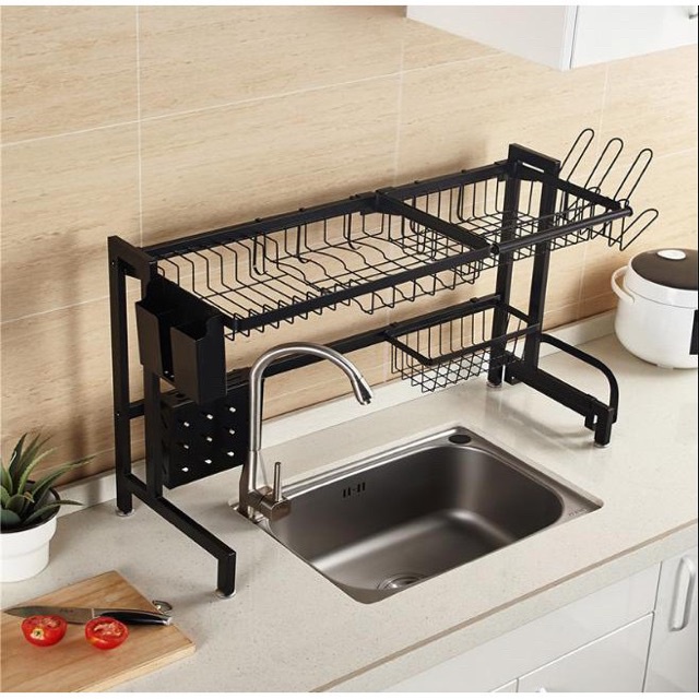 Kệ Úp Chén Bát Trên Bồn Rửa Tích Hợp 9 Công Dụng, Sơn Tĩnh Điện Cao Cấp - Kệ Bát Đĩa Thông Minh, Đa Năng Tiện Lợi | BigBuy360 - bigbuy360.vn