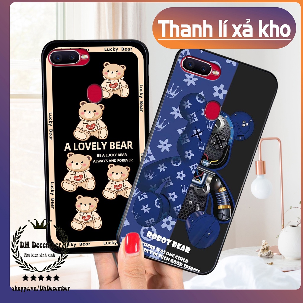 Ốp lưng Oppo A5S / A7 /F9 / A12 in hình 3D lucky, gấu Beer xinh xắn - KHÔNG NÊN BỎ LỠ