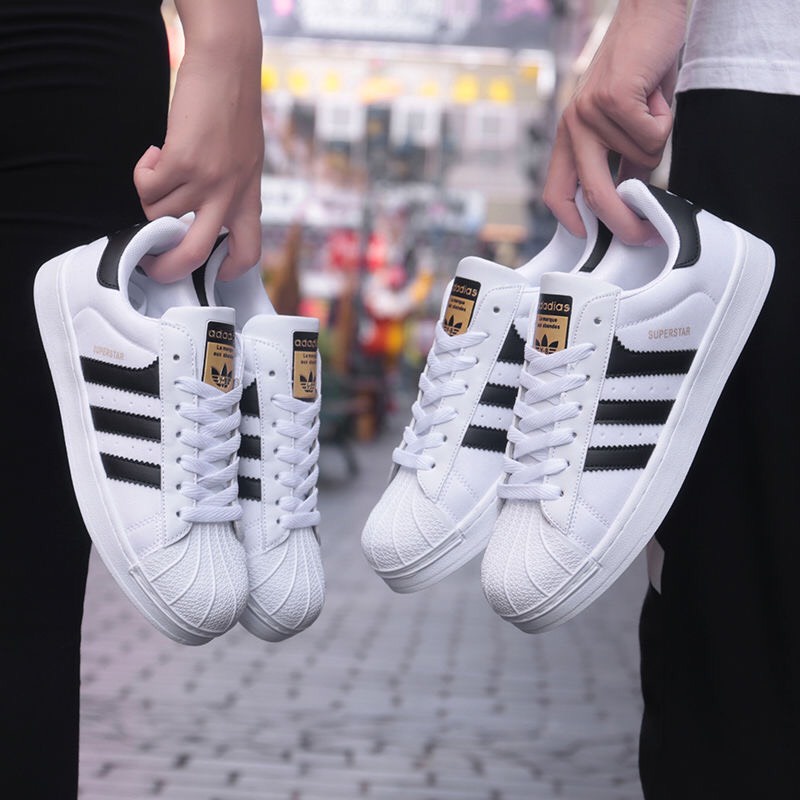 Giày sneaker Super Star trắng sọc đen Hot trend nam nữ, Giày thể thao superstar trắng vạch đen dùng đi học,tập gym