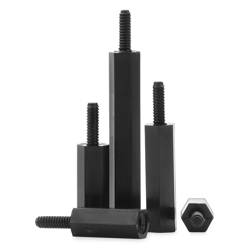 100 Vít Lục Giác M2 Bằng Nhựa Màu Đen