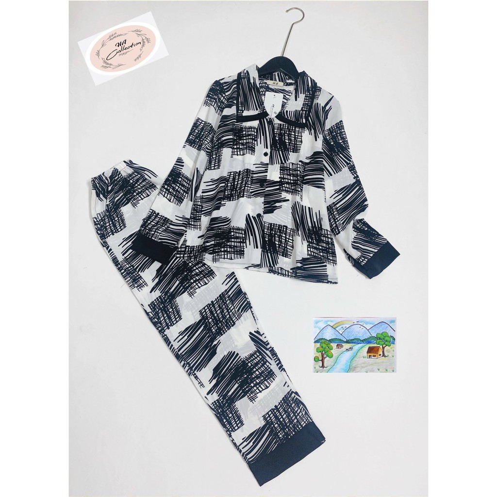 Đồ bộ pijama mặc nhà cho nữ chất Mango , có 2 mẫu tay dài và ngắn quần dài tiểu thư phối bèo dễ thương Lokishop01 | BigBuy360 - bigbuy360.vn