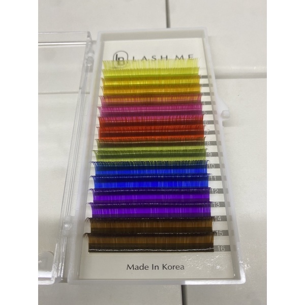 Mi khay phối nhiều màu MDC LASHES 0.07 độ cong C - CC - D tạo fan cực dễ, dễ tạo fan